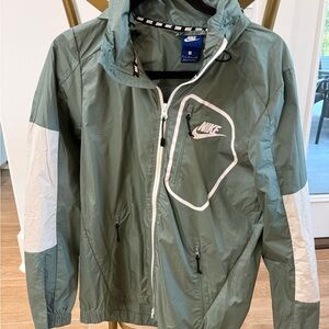 Nike Olive Green Jacket with Black Trim